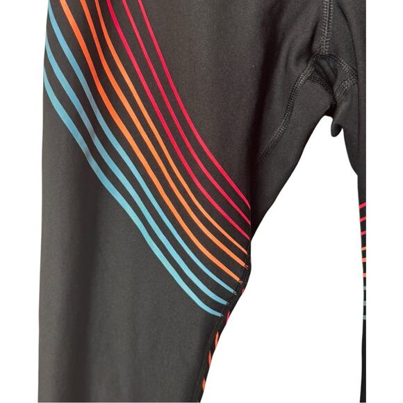 RBX Women's Athletic Sporty Black & Multi-color Legging Sz M - Picture 3 of 8